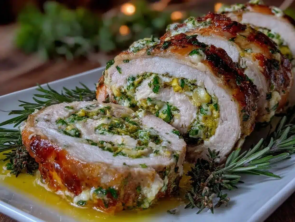 herb butter turkey roulade preparation steps