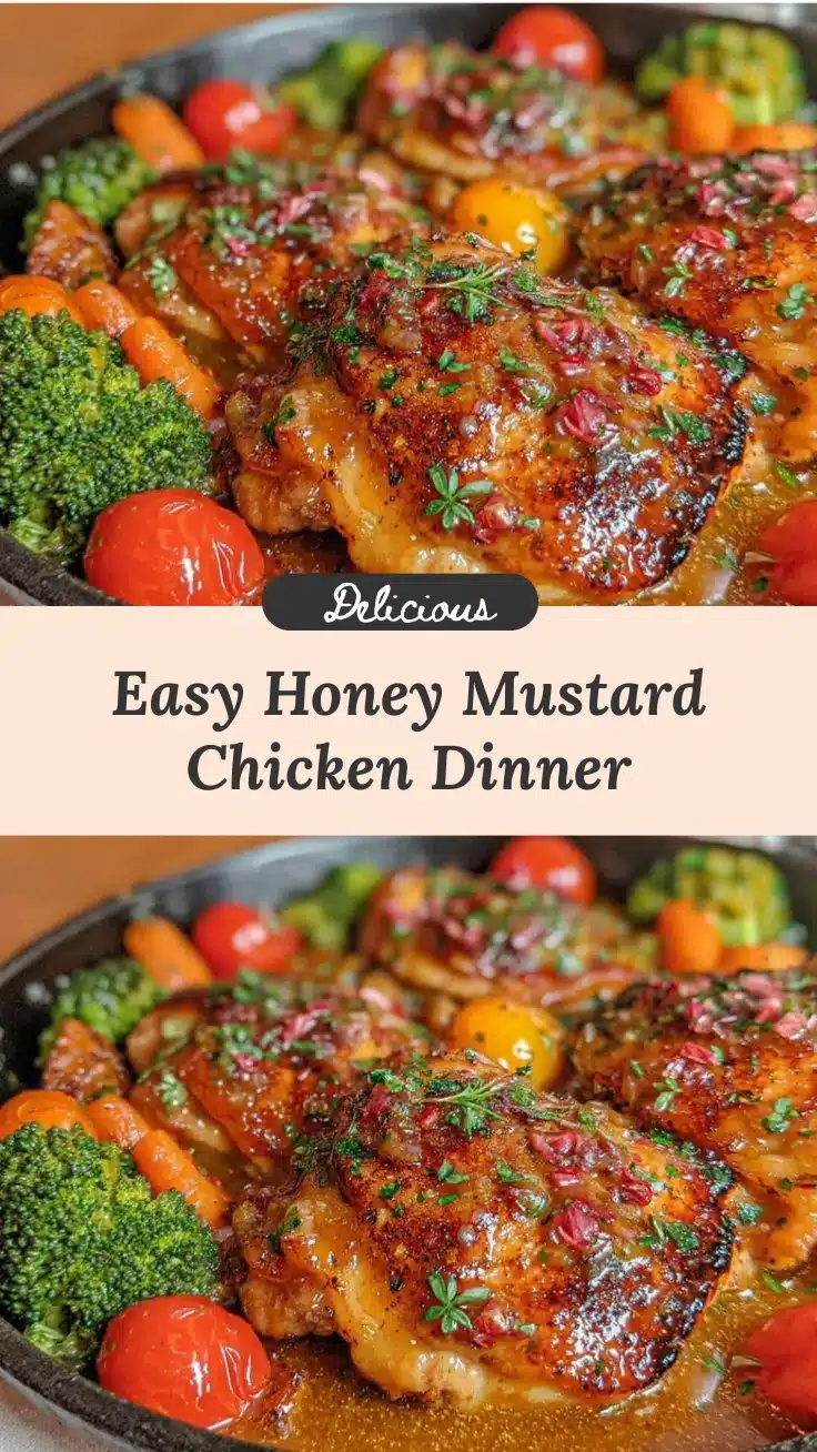 honey mustard chicken one-pan dinner recipe