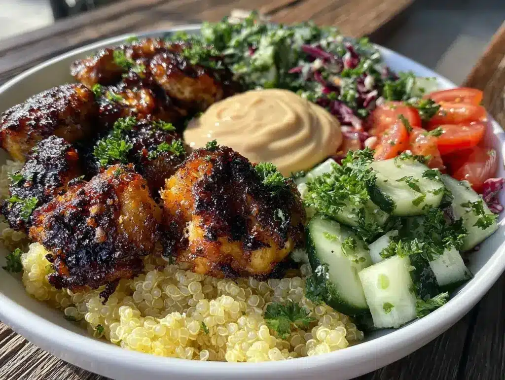 lemon-herb chicken dinner bowl - featured image