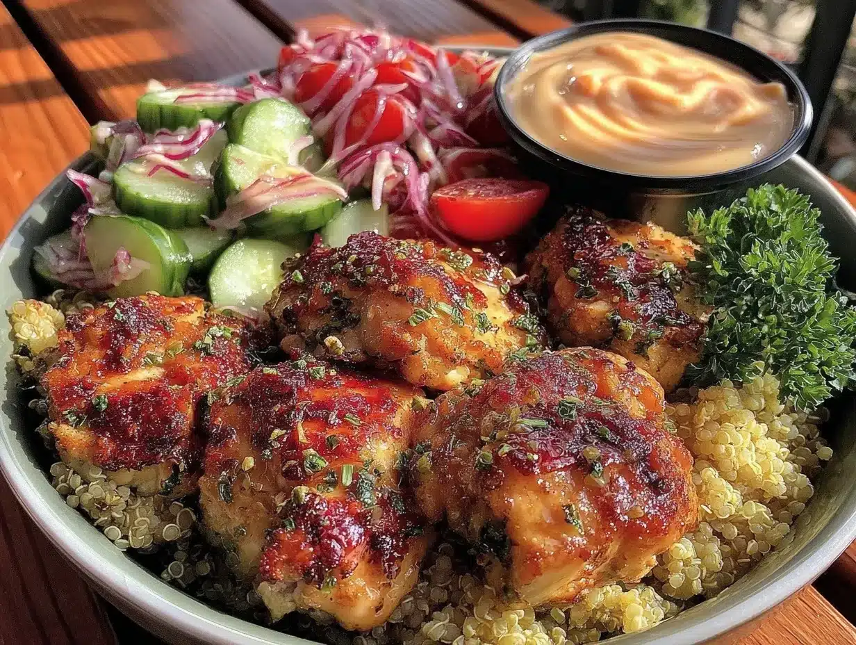lemon-herb chicken dinner bowl preparation steps