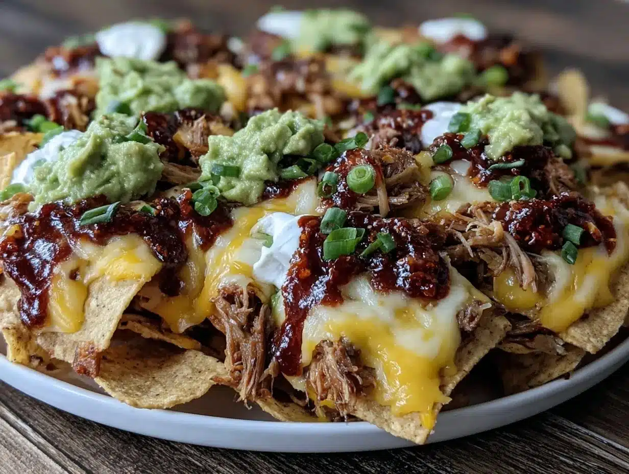loaded pulled pork nacho bowl preparation steps