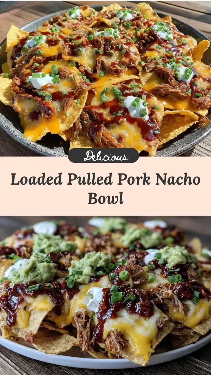 loaded pulled pork nacho bowl recipe