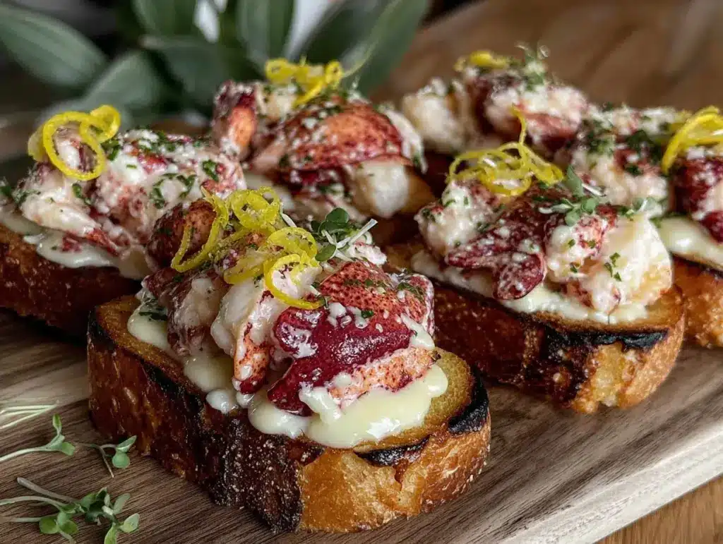 lobster crostini recipe - featured image