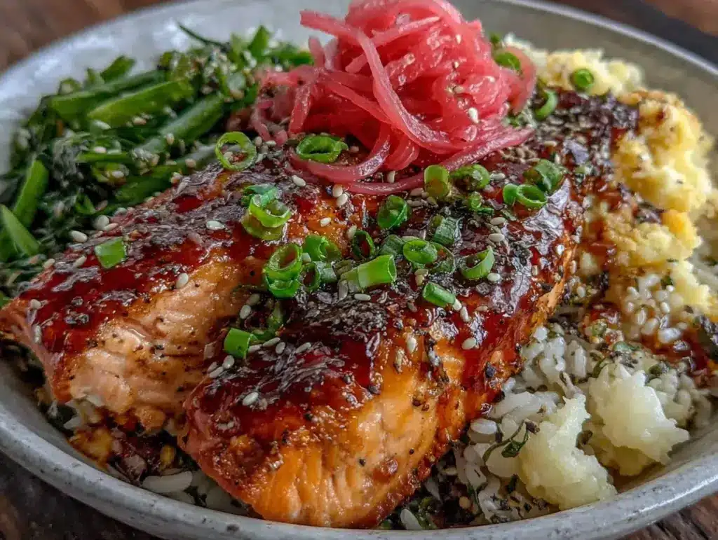 miso-glazed salmon dinner bowl - featured image