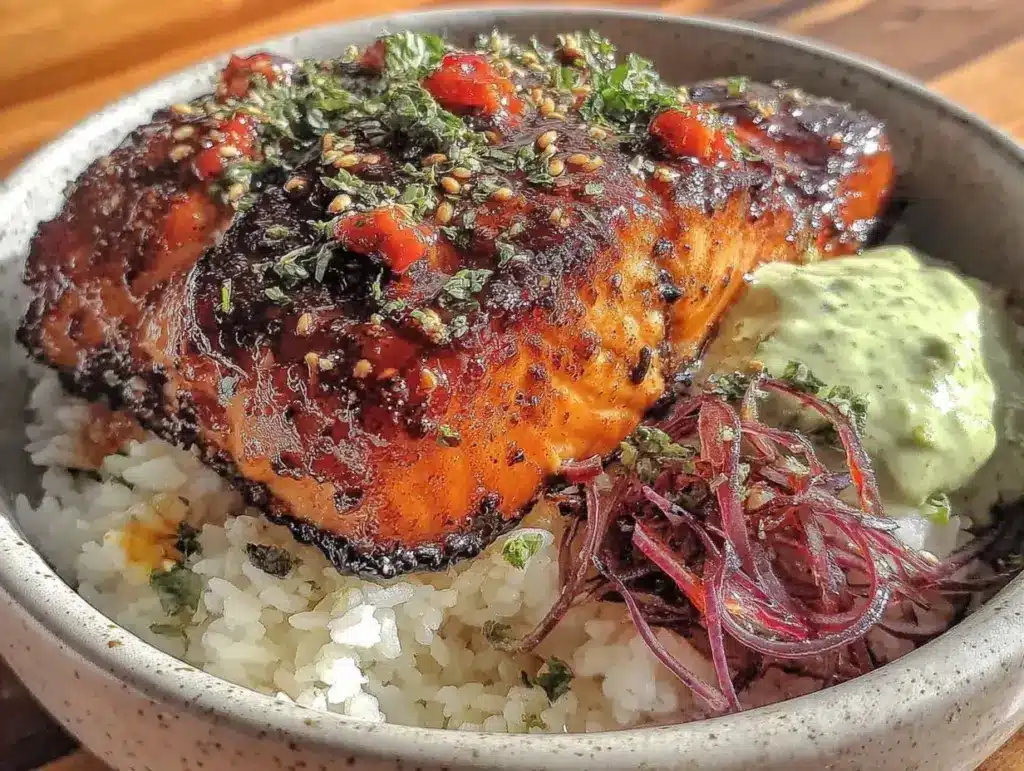 miso-glazed salmon dinner bowl - featured image