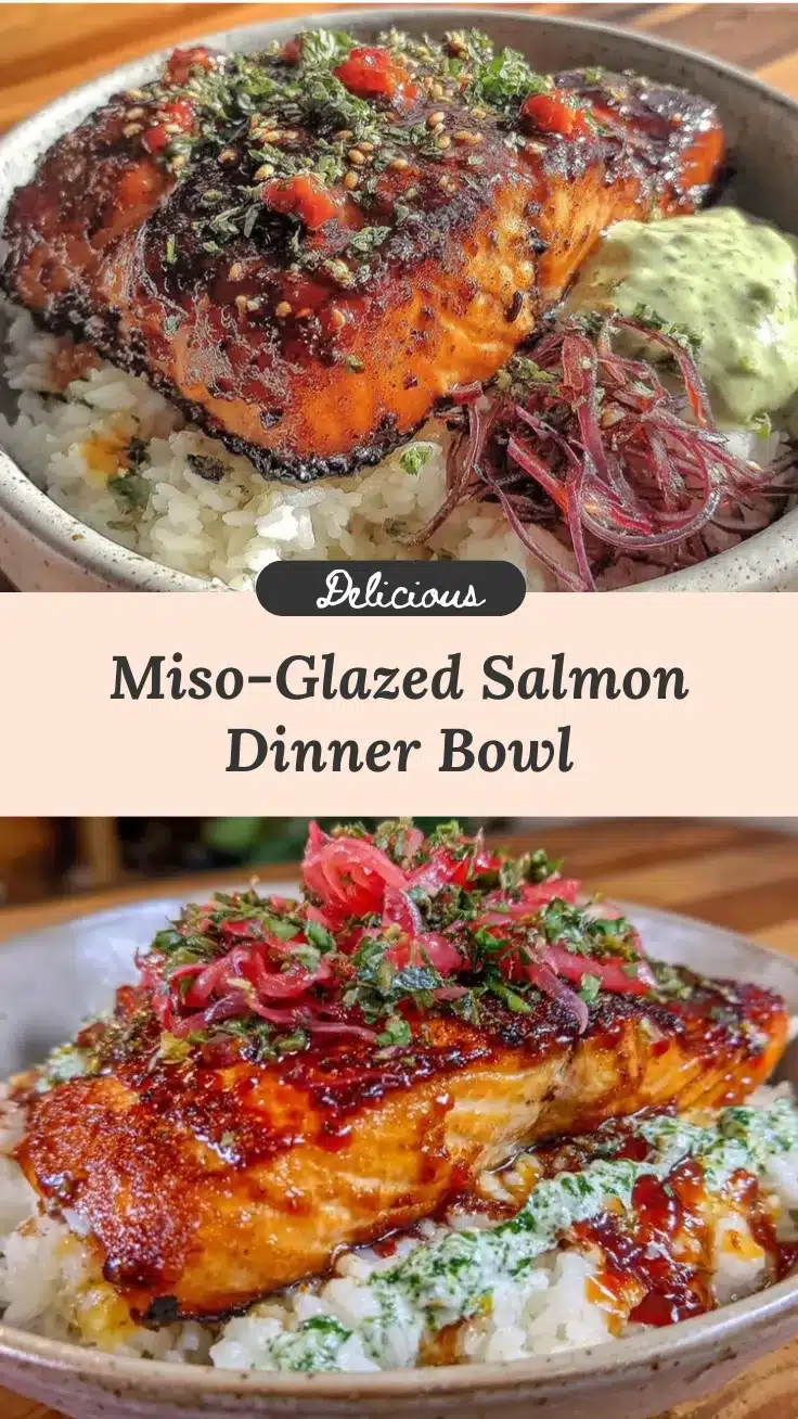 miso-glazed salmon dinner bowl recipe