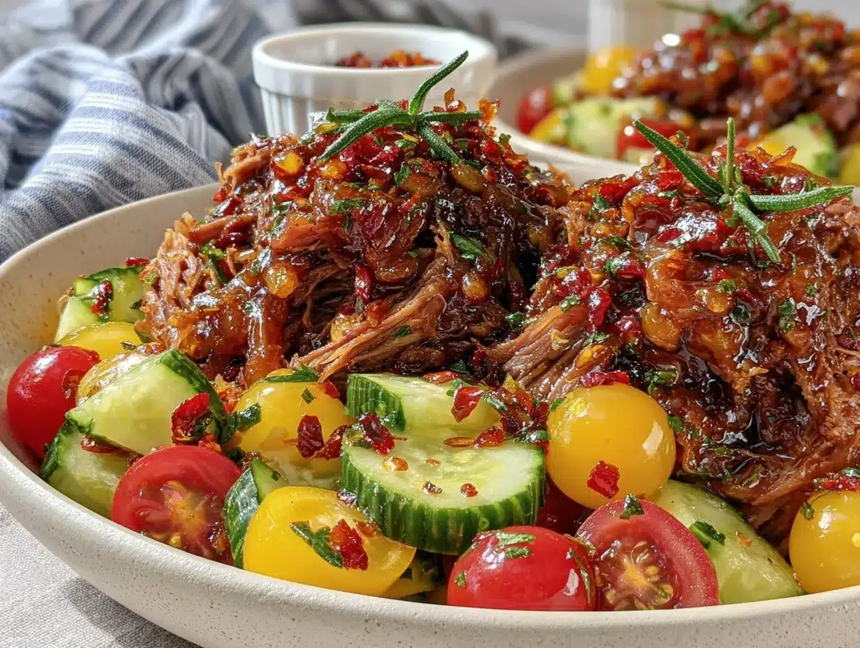 new years eve pulled pork dinner bowl preparation steps