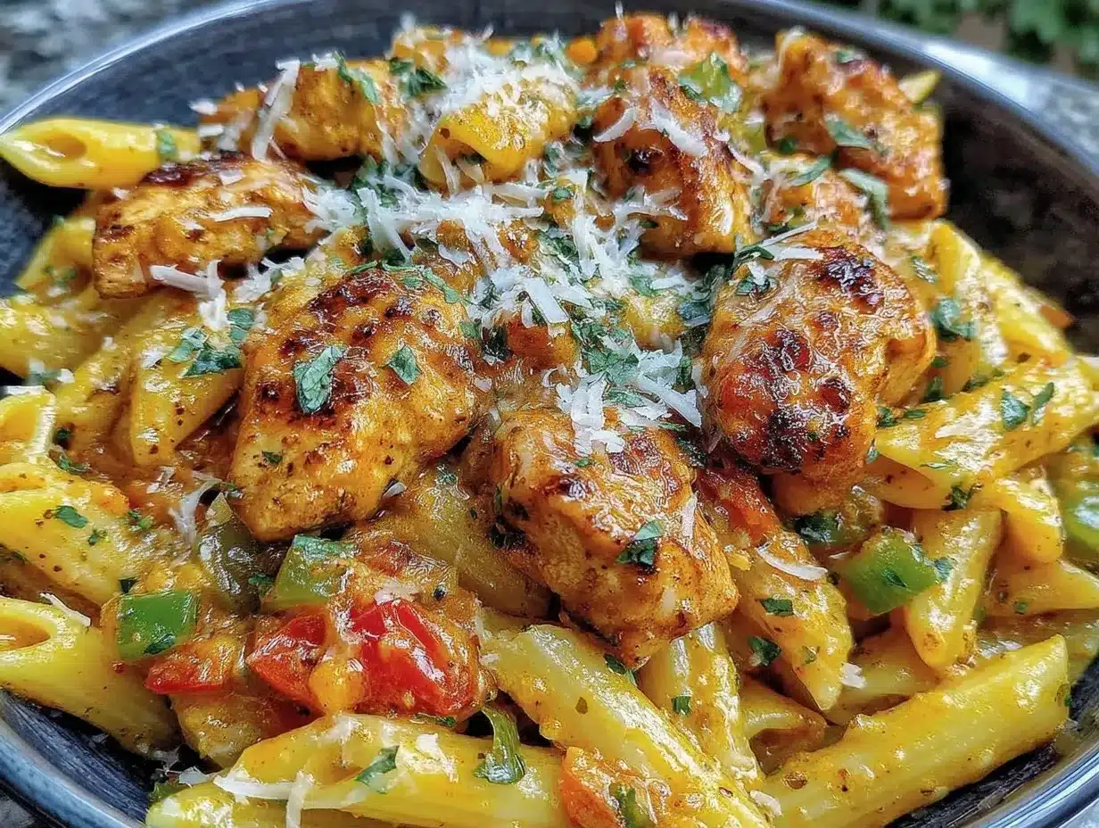 one-pot Cajun chicken pasta preparation steps
