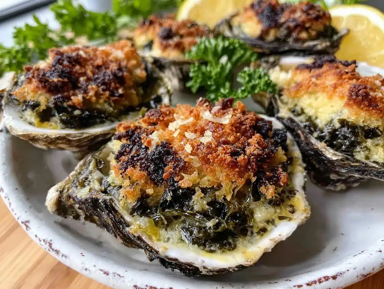 Oysters Rockefeller recipe preparation steps