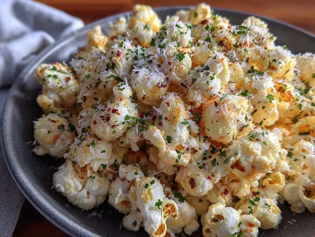 Parmesan truffle popcorn preparation steps
