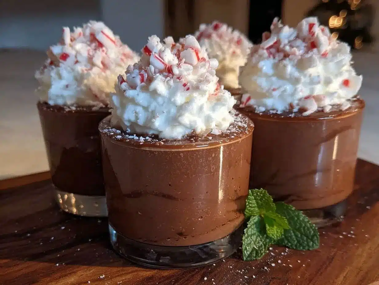 peppermint mocha mousse cups preparation steps