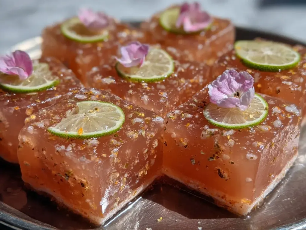 pink champagne jello shots - featured image