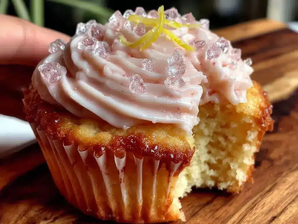 pink lemonade cupcakes - featured image