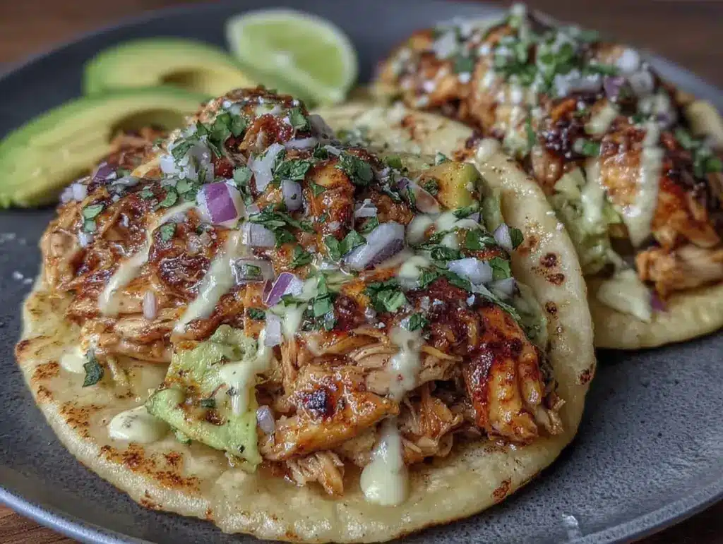 pressure cooker chicken tacos - featured image
