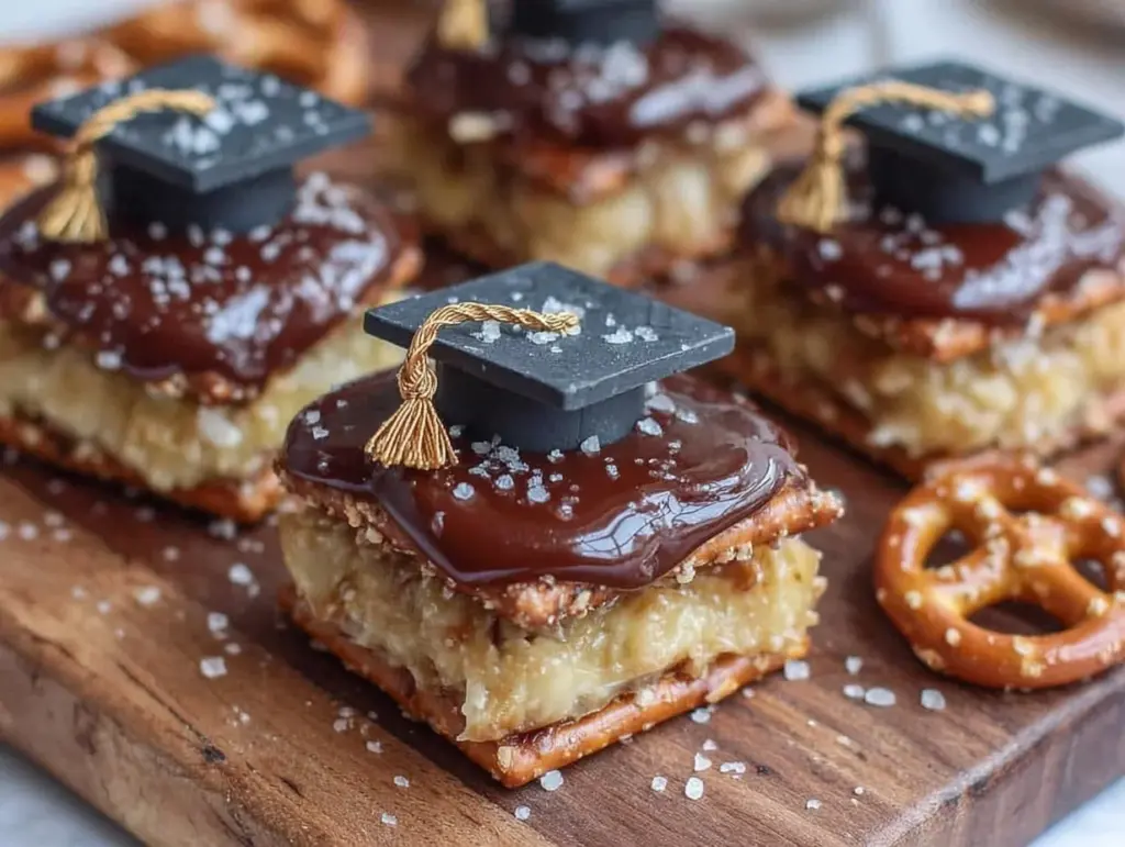 pretzel graduation caps recipe - featured image
