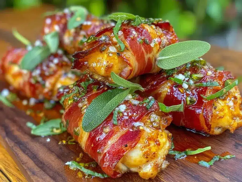 prosciutto-wrapped chicken with sage - featured image