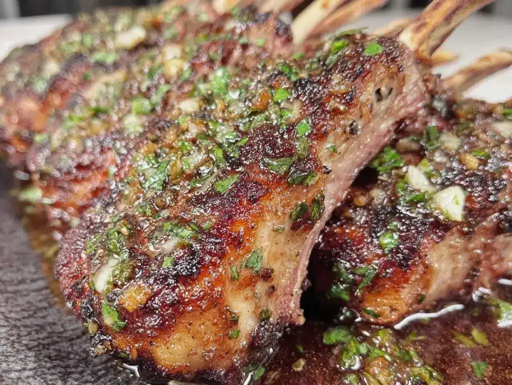rack of lamb with mint sauce - featured image