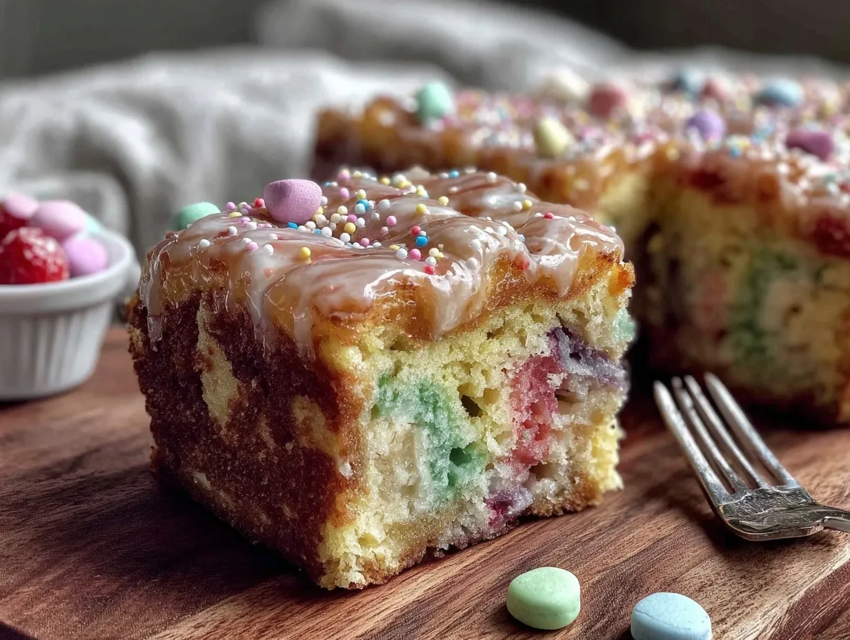 rainbow poke cake preparation steps