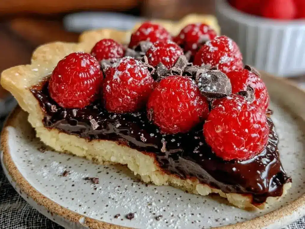 raspberry chocolate tart recipe - featured image