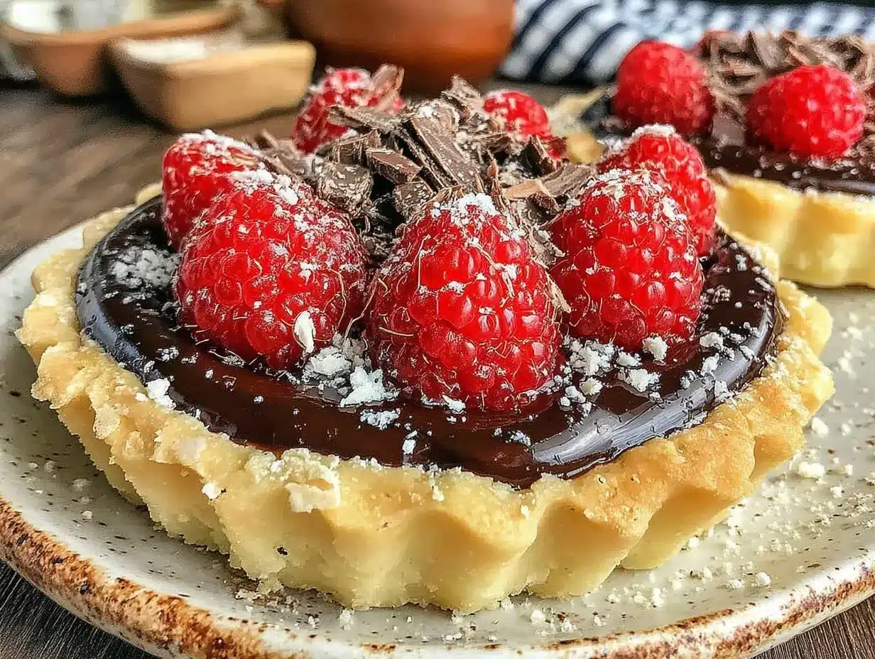 raspberry chocolate tart recipe preparation steps