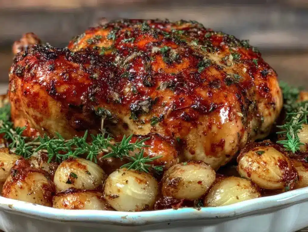 roasted chicken with 40 cloves of garlic - featured image