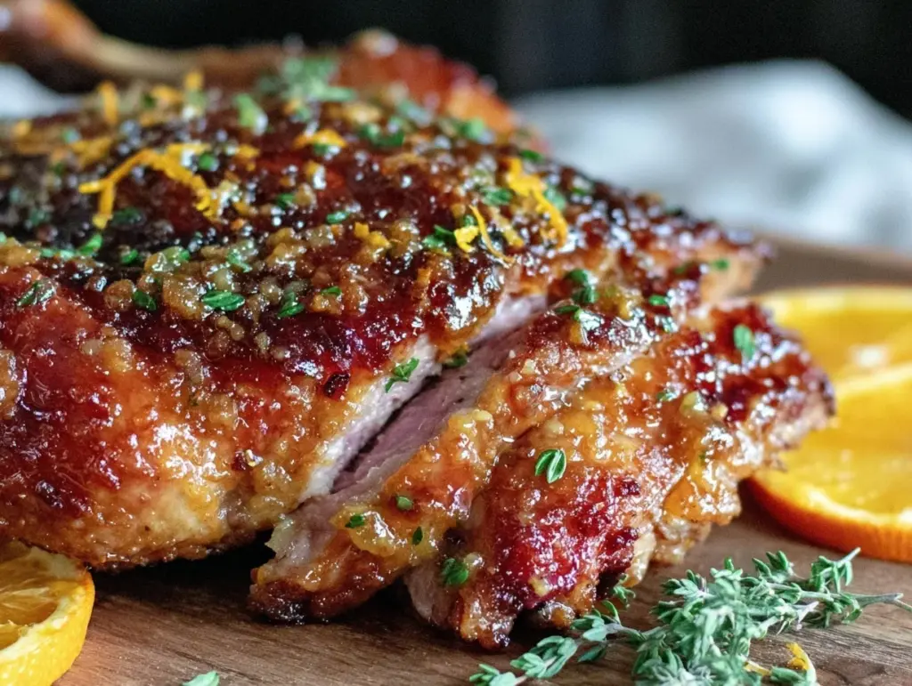 roasted duck with zesty orange glaze - featured image