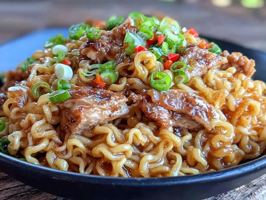 savory chicken ramen stir fry - featured image