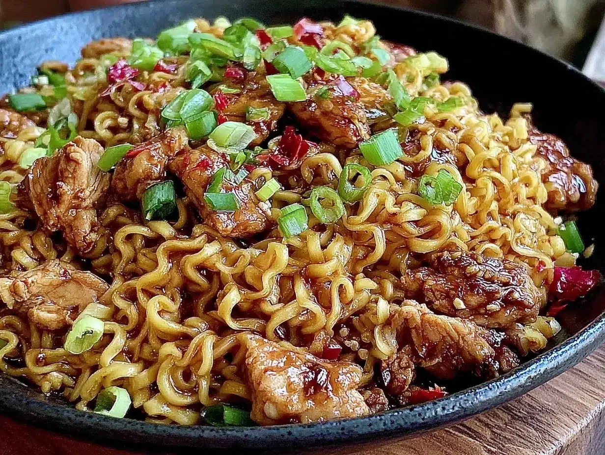 savory chicken ramen stir fry preparation steps