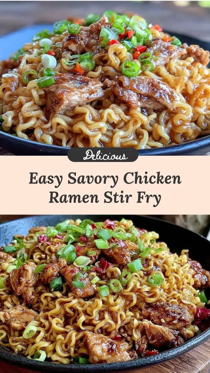savory chicken ramen stir fry recipe