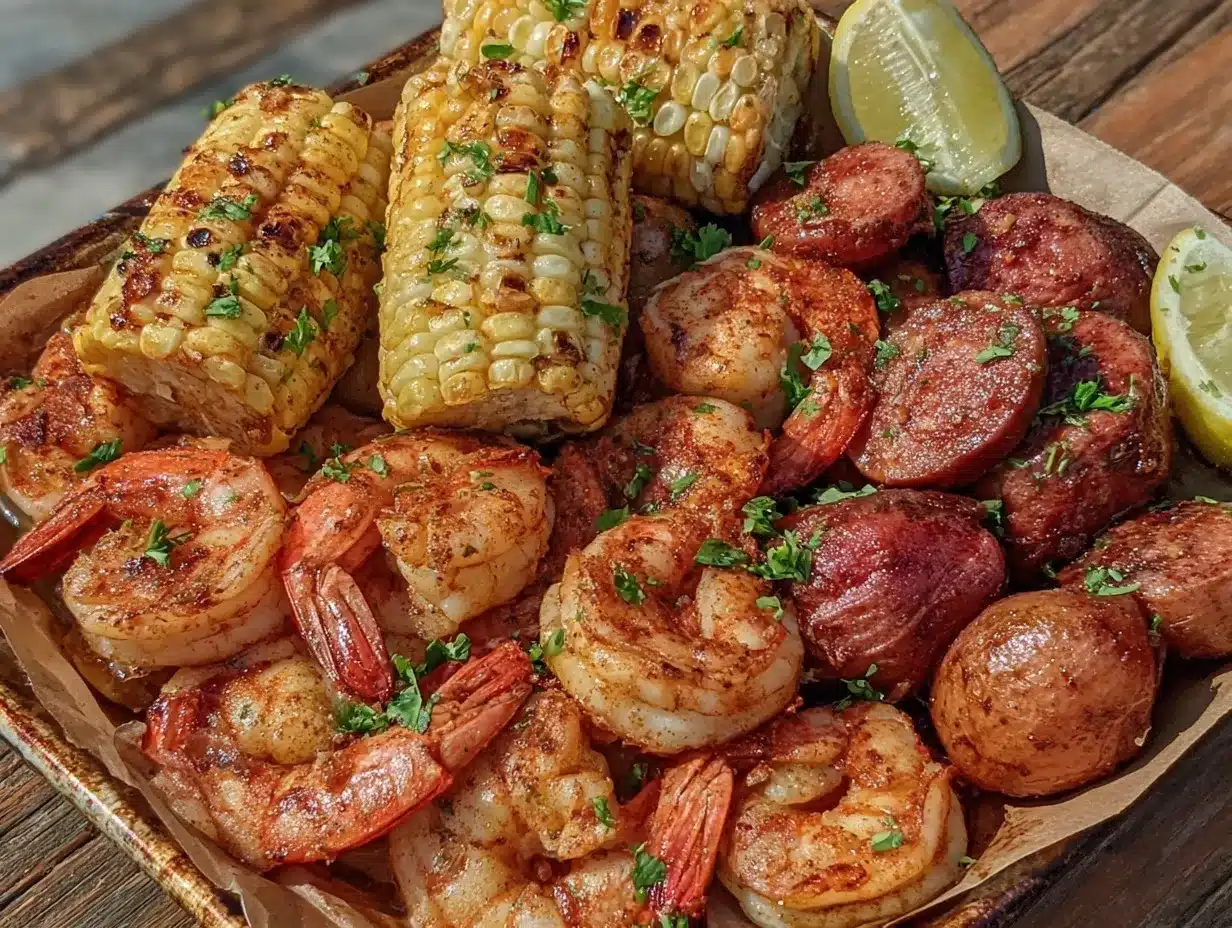 sheet pan shrimp boil recipe preparation steps
