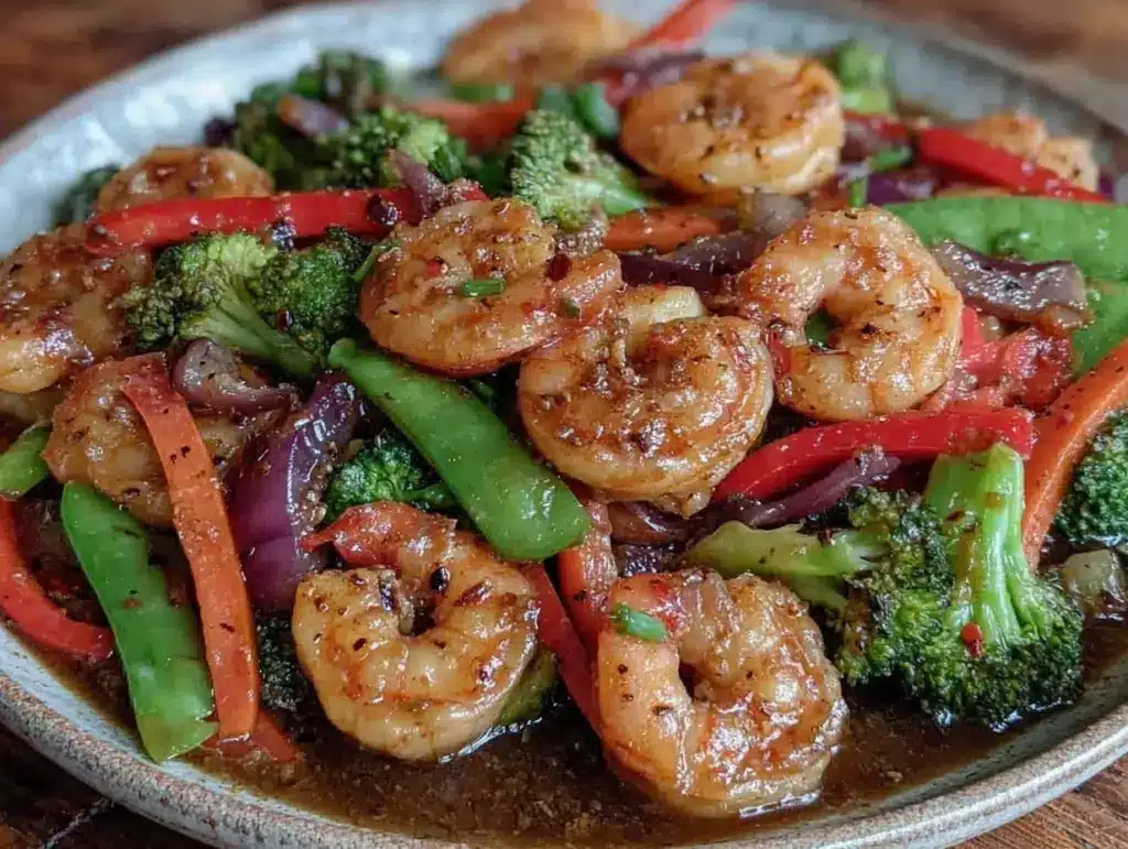 shrimp and veggie stir fry - featured image