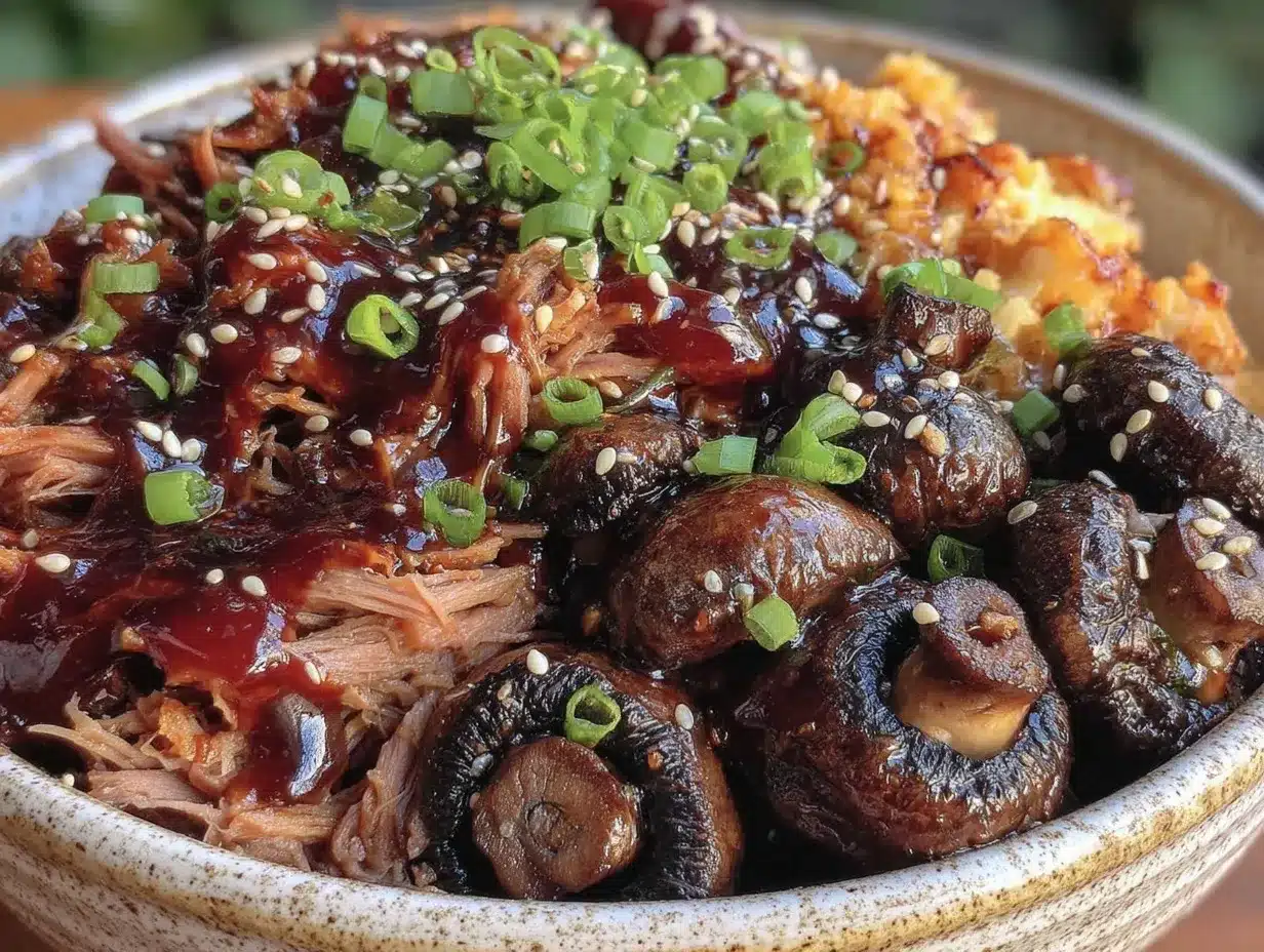 slow-cooker pulled pork dinner bowl preparation steps