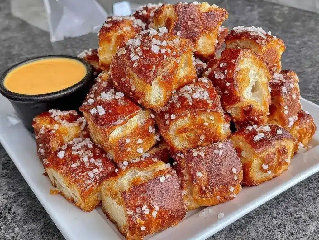 soft pretzel bites recipe - featured image
