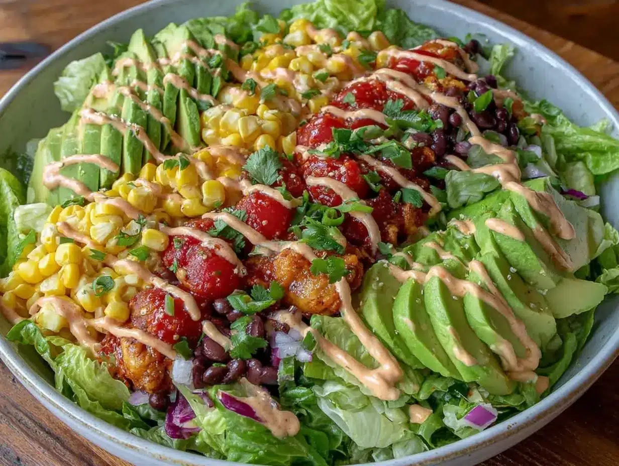 Southwest chipotle salad preparation steps