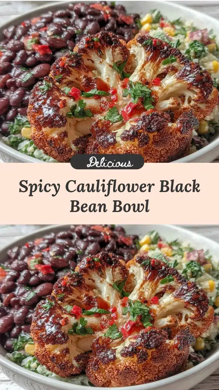 spicy roasted cauliflower bowl recipe