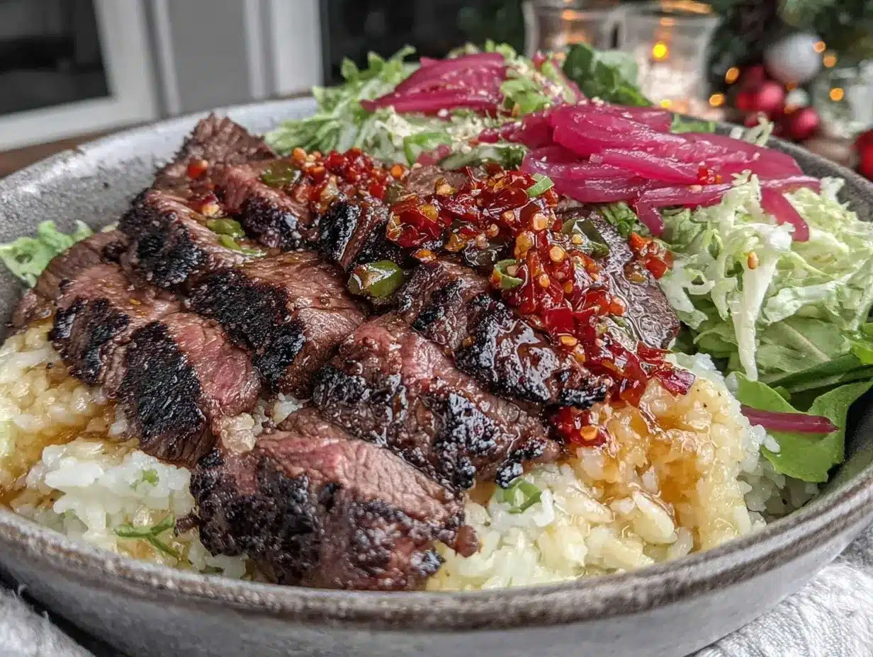 spicy steak bowl preparation steps