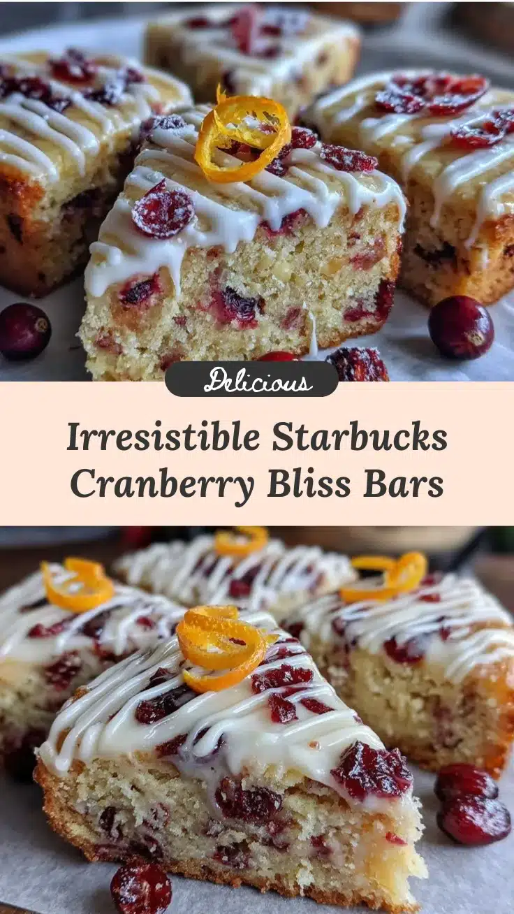 starbucks copycat cranberry bliss bars recipe