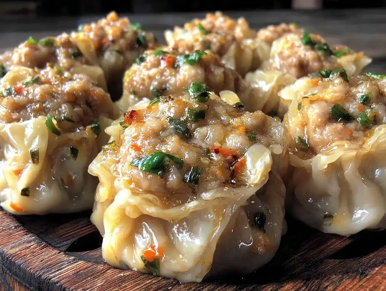steamed pork shumai dumplings preparation steps