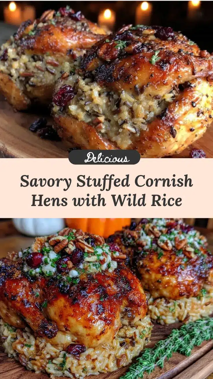 stuffed cornish hens with wild rice recipe