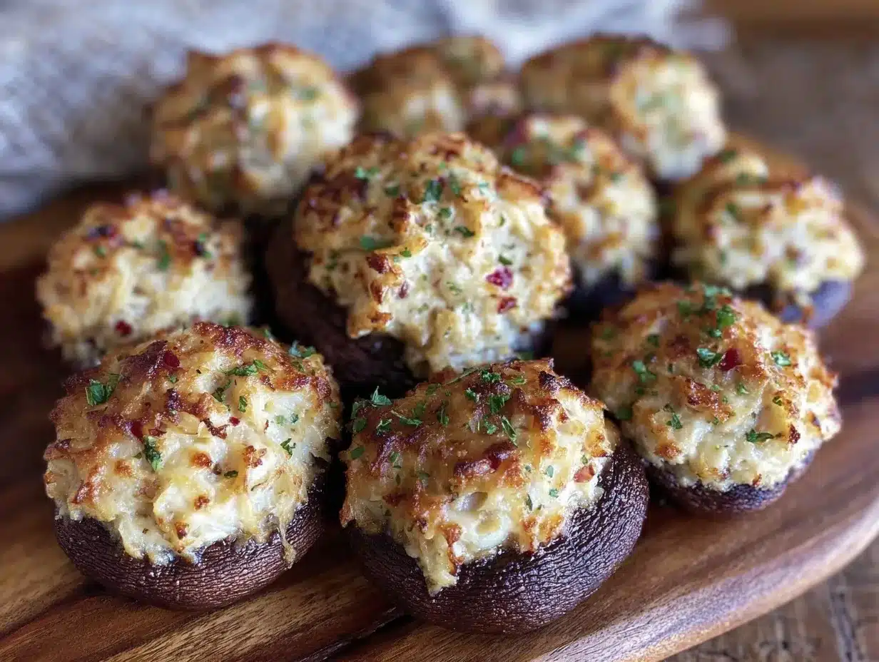 stuffed mushrooms with crab preparation steps