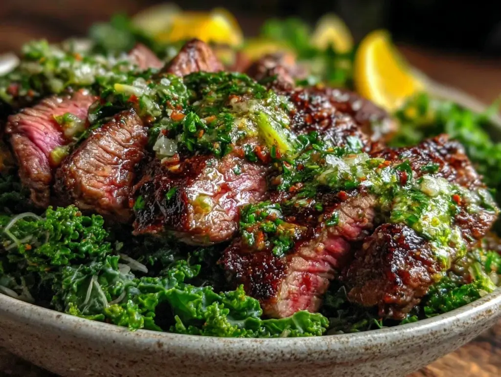Superbowl Party Nourish Bowl with Steak Chimichurri - featured image