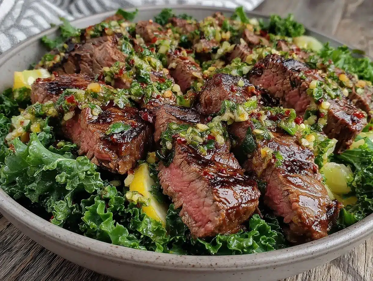 Superbowl Party Nourish Bowl with Steak Chimichurri preparation steps
