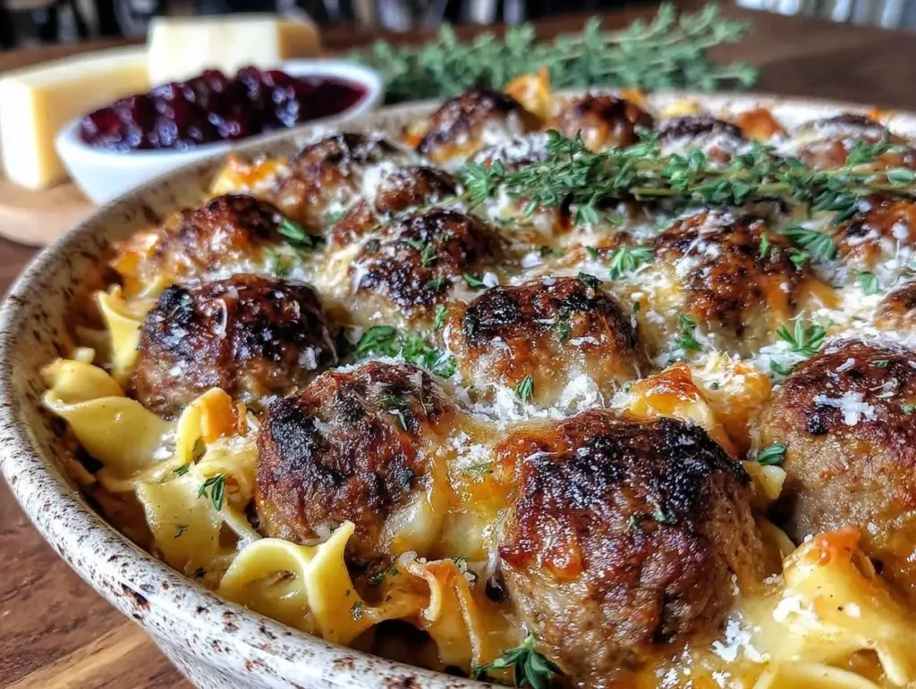 Swedish Meatball Noodle Bake - featured image
