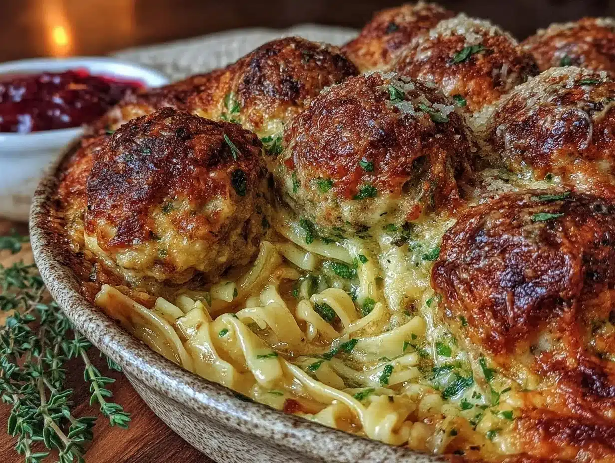 Swedish Meatball Noodle Bake preparation steps