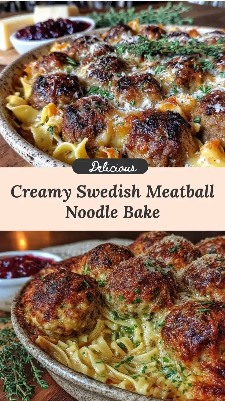 Swedish Meatball Noodle Bake recipe
