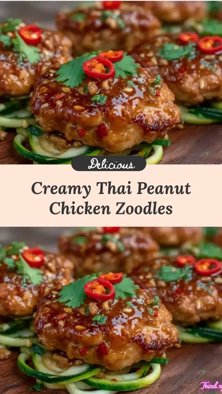 thai peanut chicken zoodles recipe