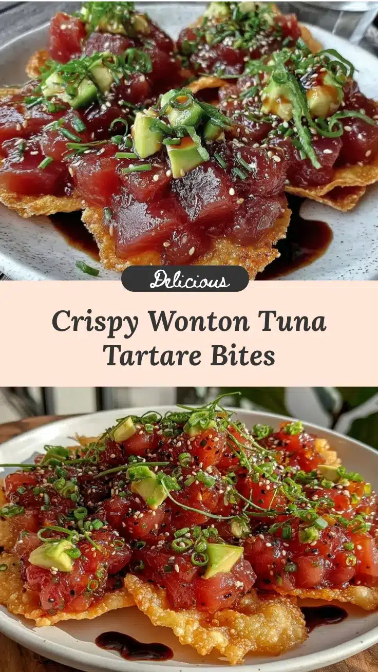 tuna tartare crispy wonton bites recipe