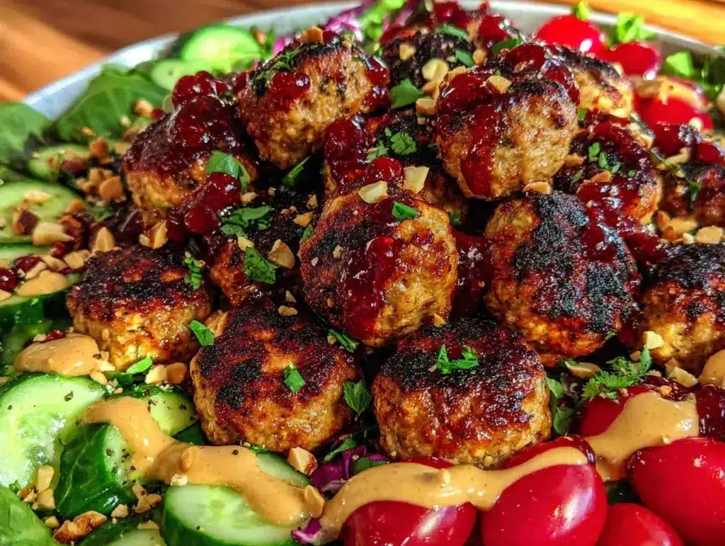 turkey meatball nourish bowl - featured image