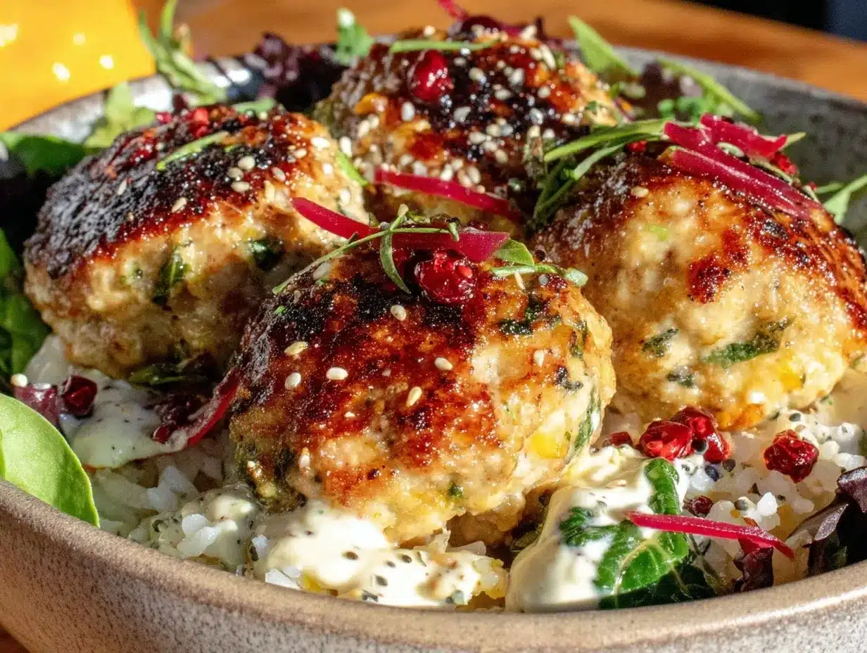 turkey meatballs dinner bowl preparation steps