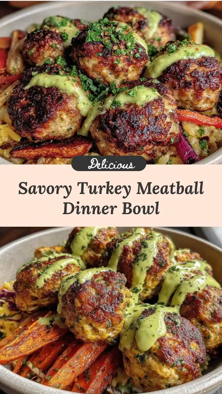 turkey meatballs dinner bowl recipe